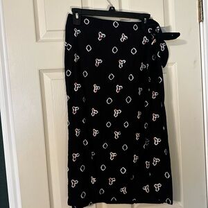 Black Wrap Skirt Beach Coverup Vacation Small Senantiasa Wtsy